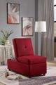 Mazin Furniture Denby Red Fabric Storage Ottoman/Chair-1