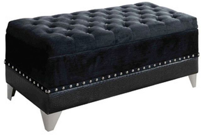 Coaster® Barzini Black Bench Trunk-0