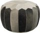 Hammary® Hidden Treasures Black Hair on Hide Round Pouf-0