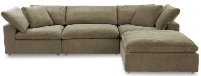 Moe's Home Collection Clay Lounge 4-Piece Desert Sage Modular Sectional and Ottoman-1