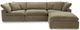 Moe's Home Collection Clay Lounge 4-Piece Desert Sage Modular Sectional and Ottoman-1