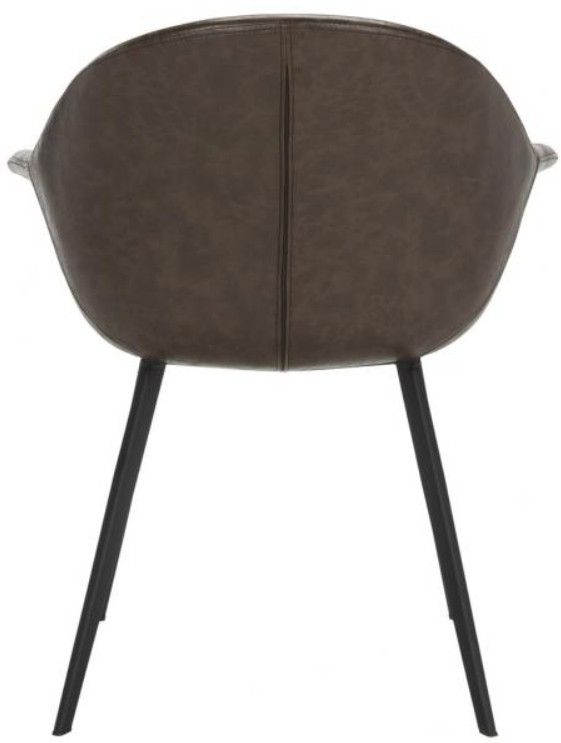 Safavieh Dublin 2-Piece Black/Dark Brown Dining Tub Arm Chair Set-4