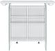 Coaster® White High Gloss Bar Unit with Footrest and Glass Side Panels-3