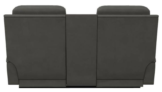 La-Z-Boy® Greyson Blue Grey Leather Manual Reclining Loveseat with Console-3