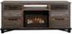 International Furniture Direct Loft Brown Gray Fireplace TV Stand-3