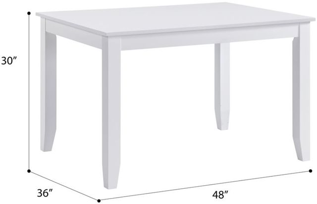 Emerald Home Whitmore White Rectangular Dining Table-2