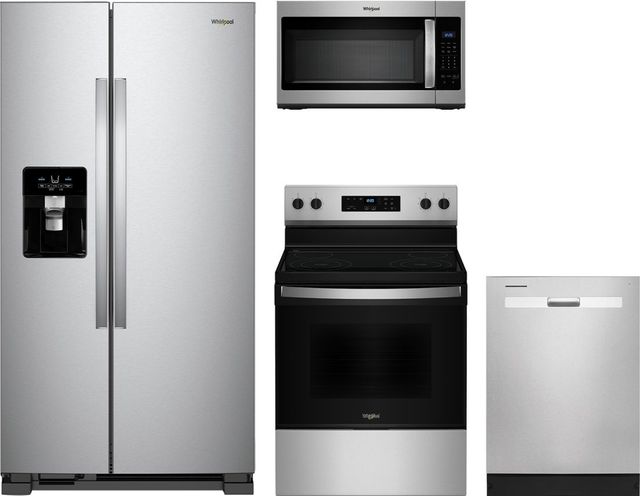 Whirlpool® 4 Piece Stainless Steel Electric Kitchen Package-0
