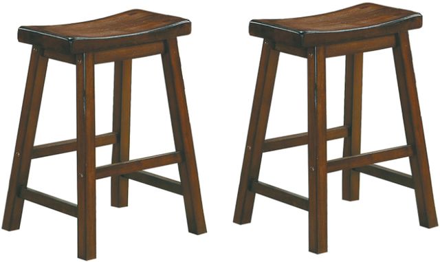 Homelegance® Saddleback Cherry 24" Counter Height Stool-2