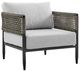 Armen Living Felicia 4-Piece Black Outdoor Conversation Set-2