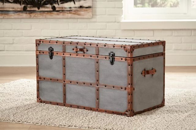 Signature Design by Ashley® Amsel Gray Storage Trunk-3