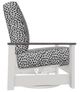 Telescope Casual Leeward Agra Classic/Snow Fabric/Polymer Outdoor Cushion Swivel Hidden Rocker with Boardwalk Rustic Arms-2