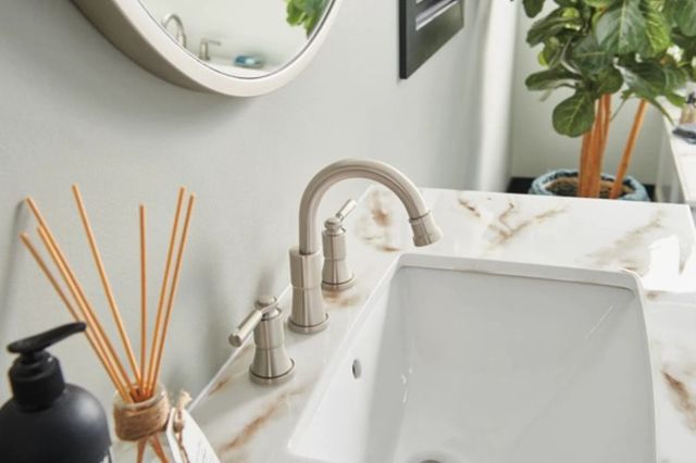Peerless Westchester® Brushed Nickel 2-Handle Widespread Bathroom Faucet-1