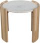 Moe's Home Collection Dala White Side Table with Oak Base -1