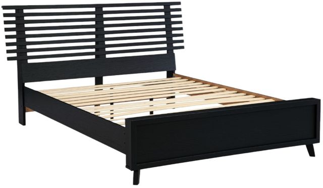 Signature Design by Ashley® Danziar Matte Black Full Slat Panel Bed-2