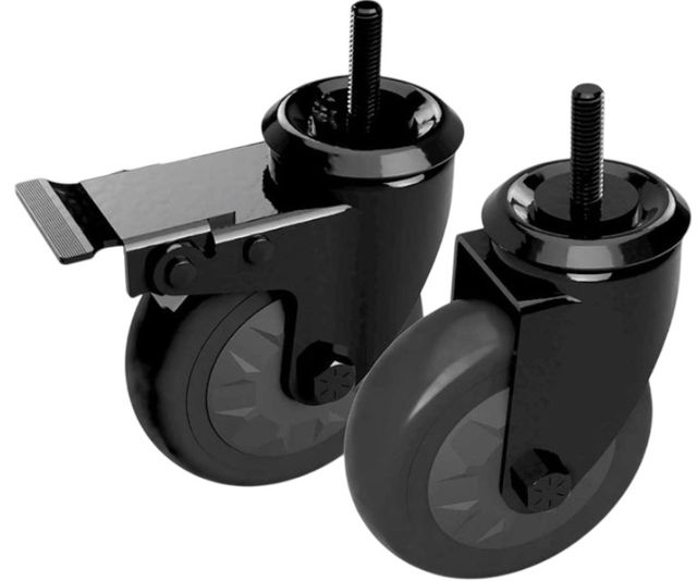 Big Green Egg® 4" Black Locking Caster Kit-1