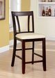 Furniture of America® Brent II 9-Piece Ivory/Dark Cherry Counter Height Table Set-2