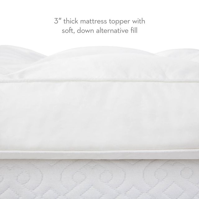 Malouf® Isolus® 3" Down Alternative California King Mattress Topper-4