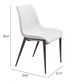 Zuo® Magnus White/Walnut Dining Chair-4