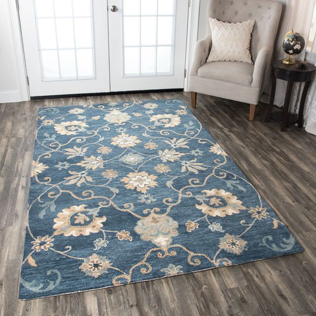 Rizzy Home Leon Blue 5'x8' Rectangular Rug-4