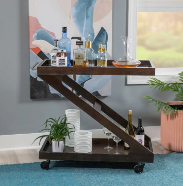 Powell® Z Umber Bar Cart-1