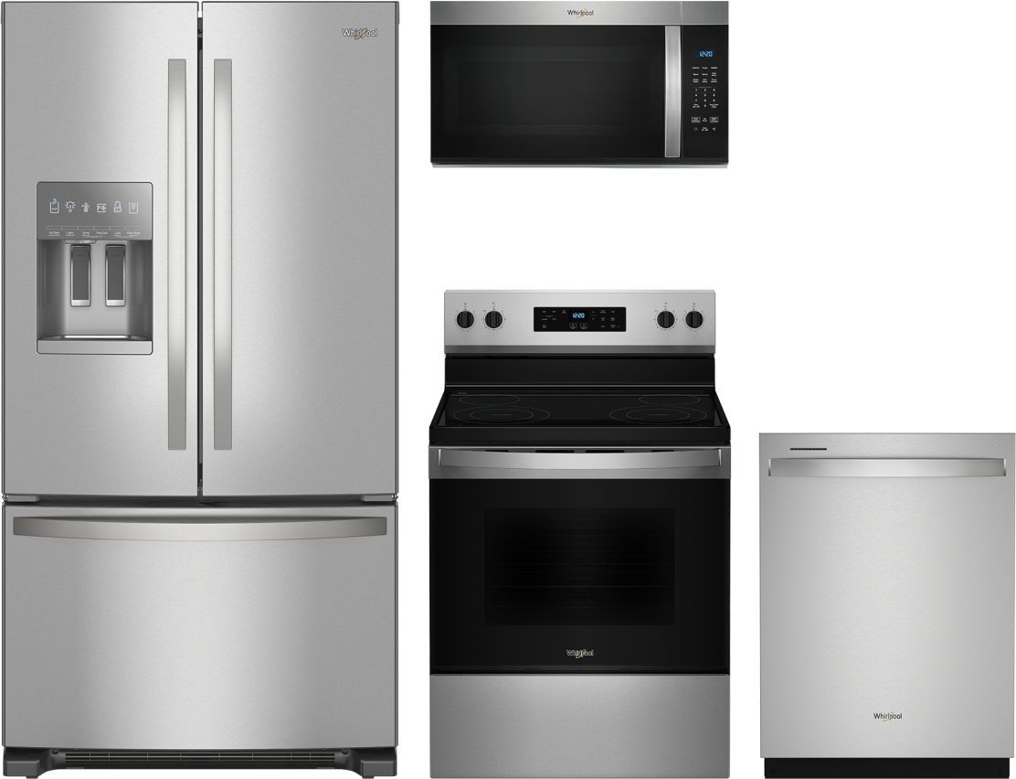 Whirlpool® 4 Piece Stainless Steel Kitchen Package