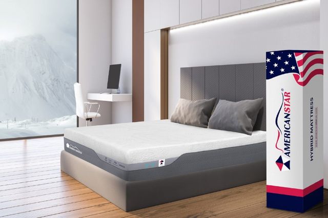 Martin Furniture & Bedding AmericanStar® Primerest Ultra 12.5" Hybrid Medium Tight Top Queen Mattress in a Box-3