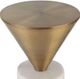 Uttermost® Top Hat Brushed Brass Drink Table with White Base-3