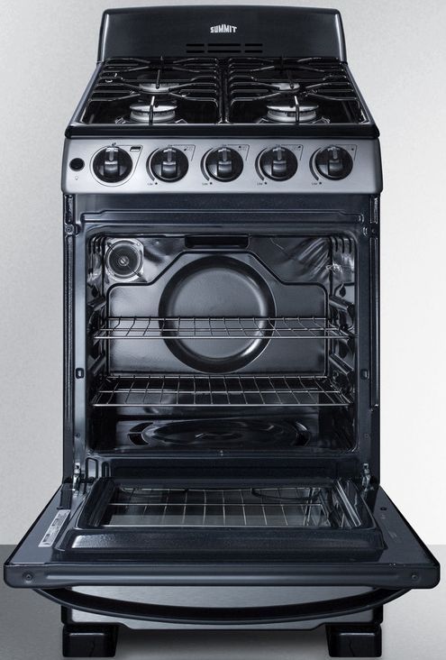Summit® 20" Stainless Steel Freestanding Gas Range-1