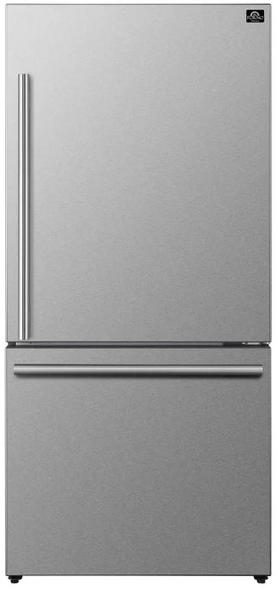 FORNO® Milano 62 in. 34.4 Cu. Ft. Stainless Steel Bottom Freezer Refrigerator-2