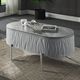 ACME Furniture Yukino Gray Coffee Table with Chrome Base-1