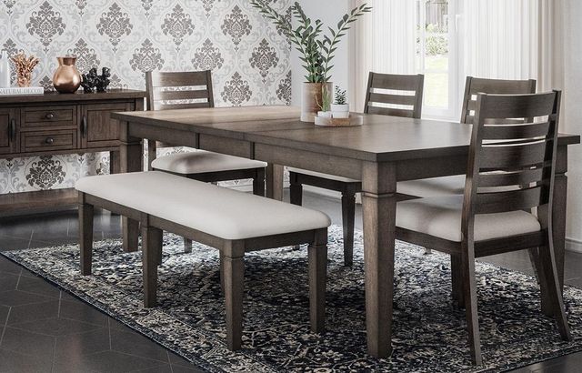 Jofran Inc. Lincoln Square 6-Piece Dark Espresso/Light Cream Dining Set-1