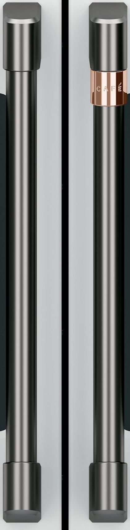 Café™ Brushed Black French Door Handles and Knob Kit-2