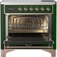 Ilve® Majestic III 36" Emerald Green Pro Style Induction Range with Solid Door and Copper Trim-1