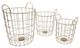 A & B Home 3-Piece Bronze Round Basket Set-1