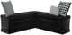 Linon Norah Black Nook Bench with Cushions-0