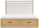 Legacy Classic Torrance Aged Driftwood California King Channeled Upholstered Panel Storage Bed-3