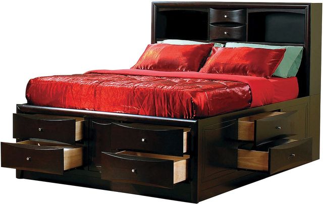 Coaster® Phoenix 4-Piece Deep Cappuccino King Bedroom Set-1