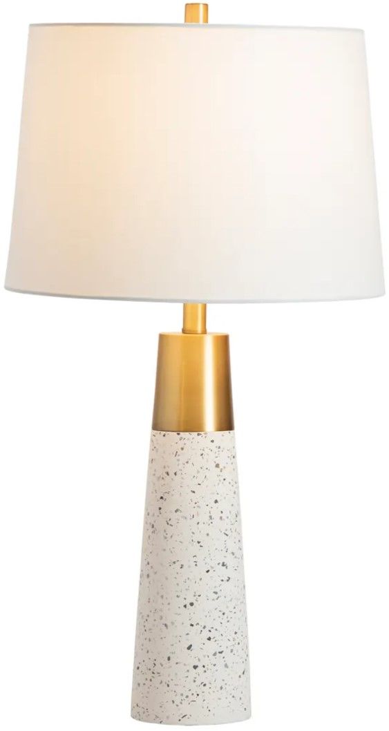 Crestview Collection Claire Stone White Table Lamp-1