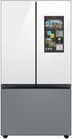 Samsung Bespoke 24 Cu. Ft. Matte Grey/White Glass Counter Depth 3-Door French Door Refrigerator with Family Hub™-0