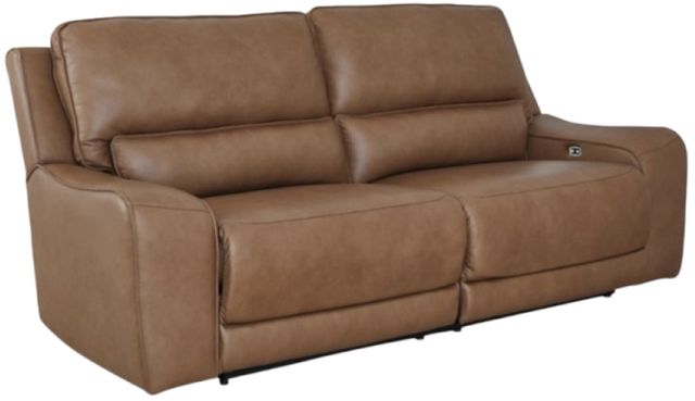 Signature Design by Ashley® Silverbrooke Caramel Power Reclining Sofa with Adjustable Headrest-0