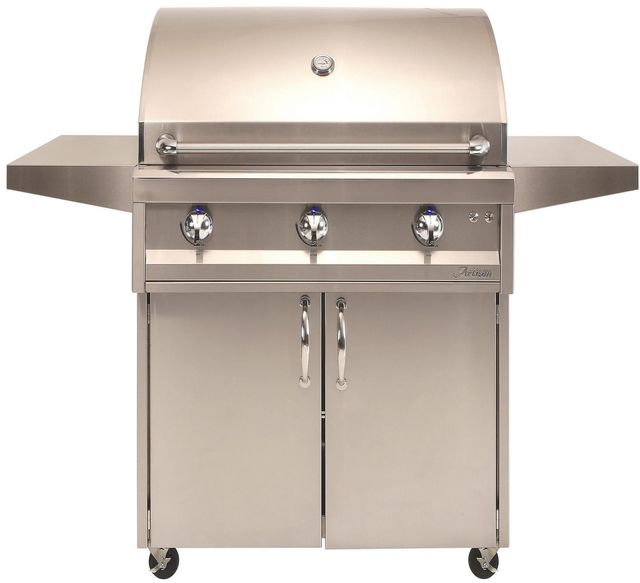 Artisan™ American Eagle Series 3-Burner Stainless Steel Freestanding Liquid Propane Grill-0