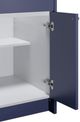 Summit® TurnKey Caldera 63" Midnight Navy Kitchenette with 5 Cu. Ft. Built-In Under the Counter Refrigerator, Induction Cooktop, and Stainless Steel Sink with Faucet-3