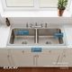 Elkay Lustertone® Classic Lustrous Satin 43" x 22" x 10-1/8" 4-Hole Equal Double Bowl Drop-In Sink-4