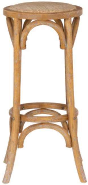 Linon Rae Brown Rattan Seat Bar Stool-3