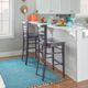 Linon Brit 2-Piece Brown Bar Stool-1