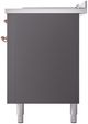 Ilve® Nostalgie II Series 60" Graphite Matte Pro Style Dual Fuel Range-4