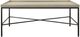 Elements International Timesch Natural Coffee Table with Black Base-1