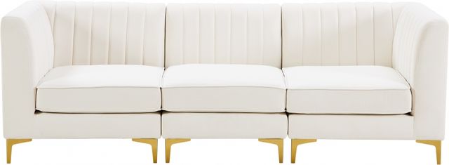 Meridian Furniture Alina 3-Piece Cream Modular Sectional Sofa-2