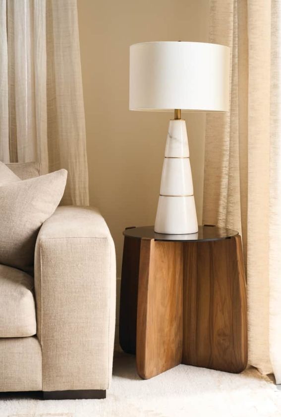Rowe® Nova Sesame Round End Table-1