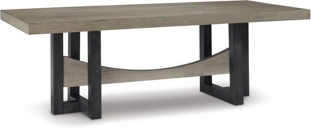 Signature Design by Ashley® Foyland Grayish Brown Rectangular Dining Room Table with Black Base-0